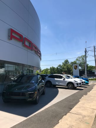 South Shore Porsche. It is a very nice dealership with a Carrera GT inside. I forgot to take a pic of it.