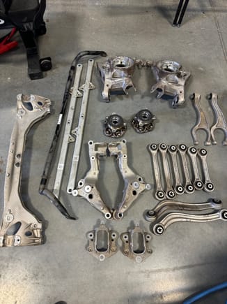 Complete rear suspension assy - all individual parts available.