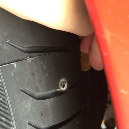 Insult to injury, took this screw literally 10 miles from having the new tires installed!