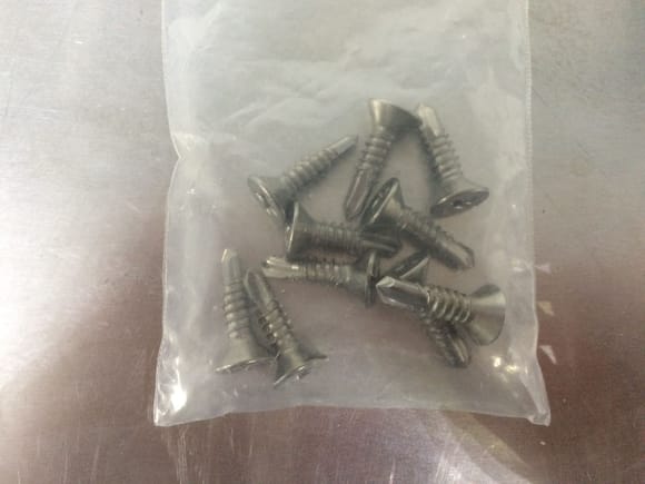 A track spare hardware: 1/4"x3/4" self tapping lag screw head bolts