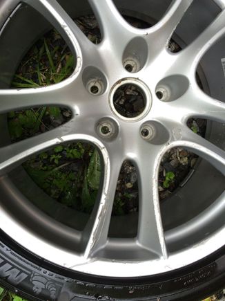 2 of the wheels have more serious curb rash that could be easily refinished. All 4 wheels are true and straight with no cracks, etc.