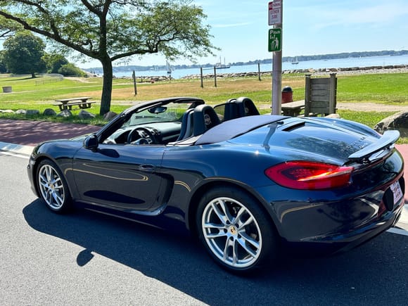 Here's my new to me 2013 2.7L.  I came to it from a 986 2.7L that I have passed down to my son - it is a great car.  The 981 is triple blue with PASM, heated/vented Sport Seats, Sport Design steering wheel, 19" S wheels, Power Steering Plus, and BOSE.  The 981 - which came to me with 16,700 miles (I'm the 4th owner) is a huge step up and to say I'm in love is an understatement. 