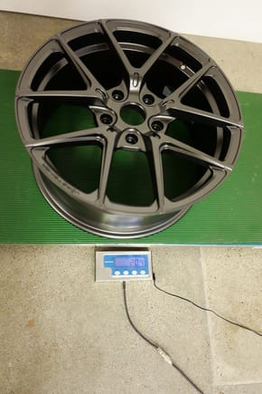 Weight of my new front wheel