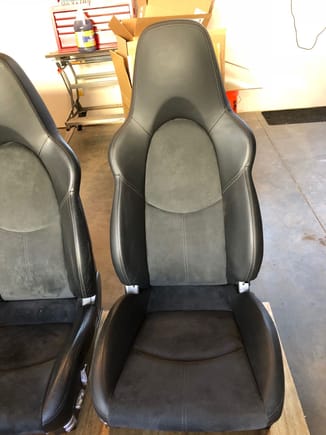 Passenger side power sport seat with alcantara center - front