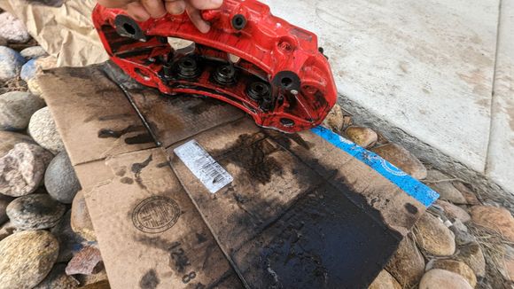 Trying my best to clean probably over a decade of brake dust and gunk off these calipers without ruining the paint