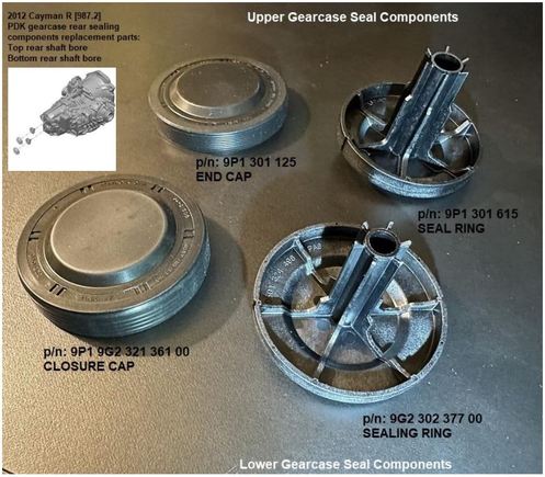 Part illustration for 987.2 PDK rear gearcase seal components