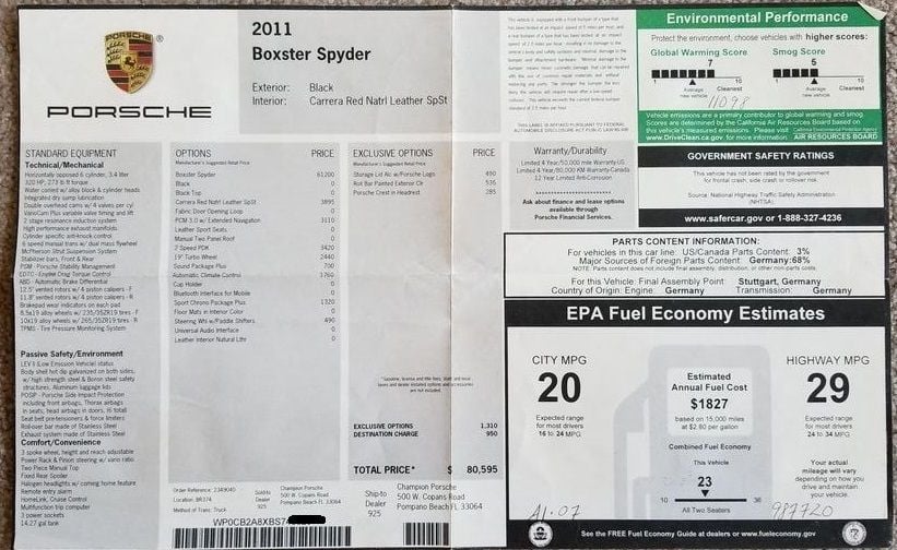 2011 Porsche Boxster - 2011 Porsche Boxster Spyder - Used - Omaha, NE 68116, United States