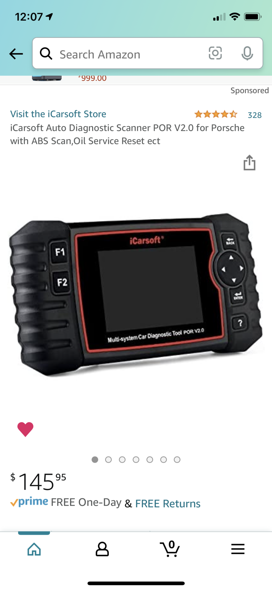 Accessories - iCarsoft POR v2.0 OBD scanner, like new - Used - 1992 to 2021 Porsche All Models - Atlanta, GA 30067, United States