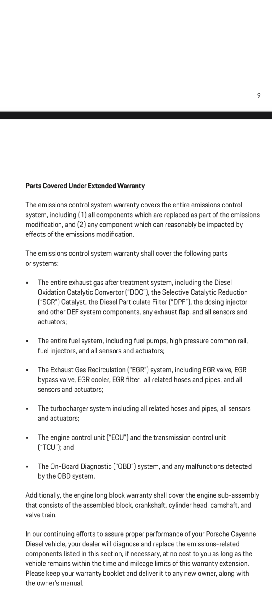 Porsche NA not honoring diesel emissions warranty (resolved) Rennlist