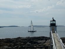 Marshall Point lighthouse in Maine where Forrest Gump scene occurred.