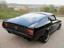 mufp 0604 06z 1967 ford mustang fastback rear view