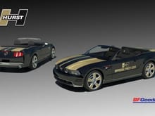 black mustang pace car graphics