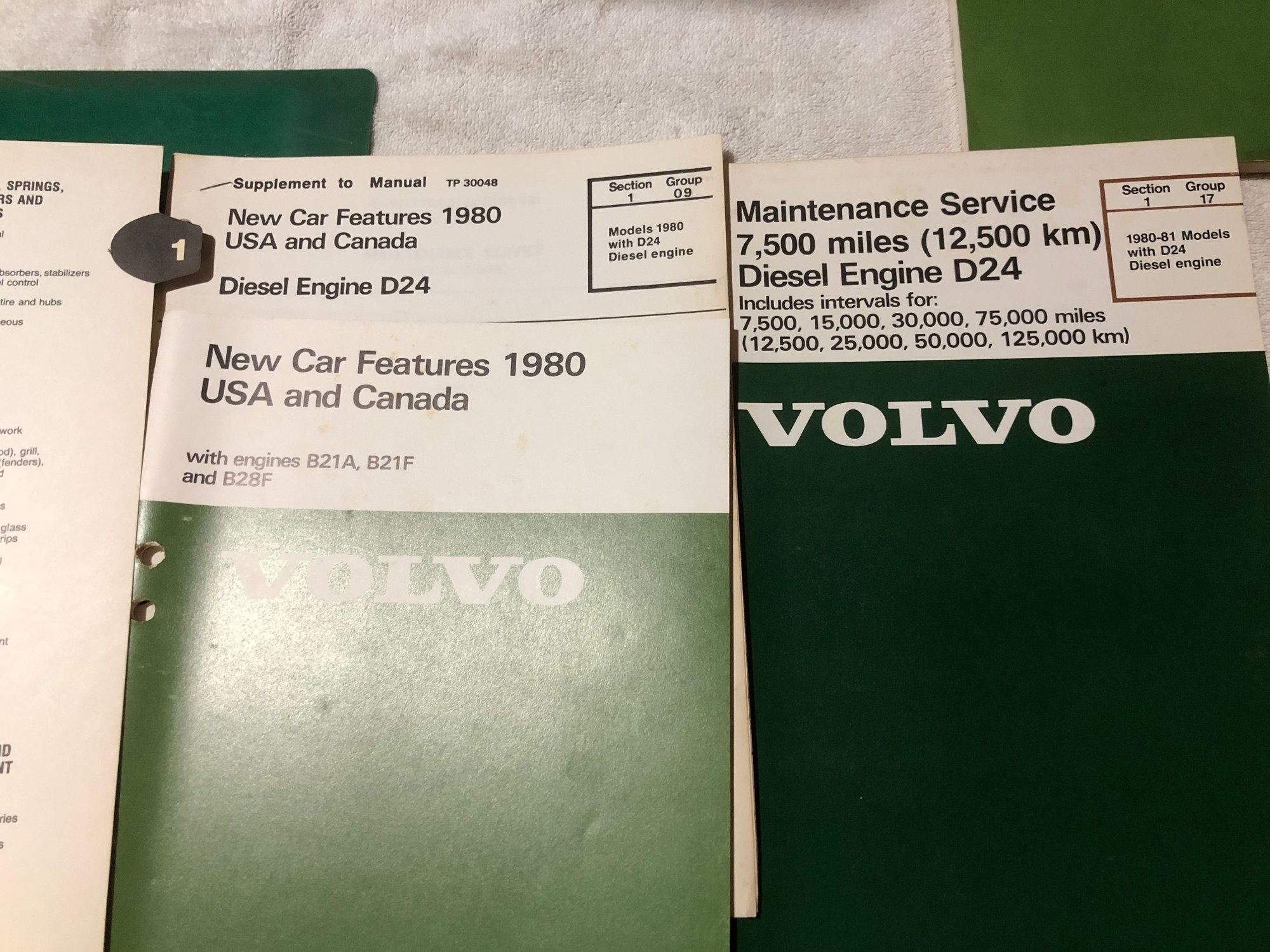 Miscellaneous - ~30 Volvo Gas+Diesel Factory Manuals, 2 Clinton's, 1 Haynes, 2 sets of Museum docs - Used - 1980 Volvo 240 - Stony Brook, NY 11790, United States