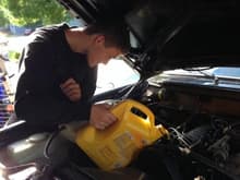 May Oil change by my son Nicholas