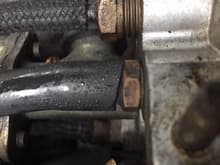 Vacuum hoses off Throttle body from 85 240 Turbo (close up)