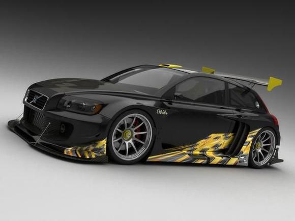 2009 Volvo C30 Racer from Vizualtech Design Side Angle Tilt 1024x768