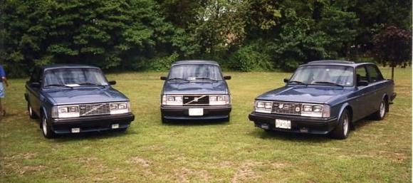 three 1983 242 flathood turbo's at Volvo meet in Virginia

mine is on the left now lives in belgium