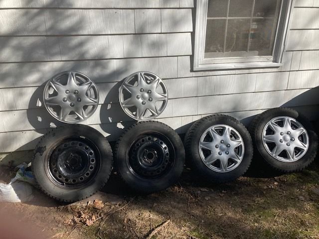 Wheels and Tires/Axles - Snow tires/steel wheels 16-inch - Used - 2002 to 2011 Volvo V70 - Sudbury, MA 01776, United States