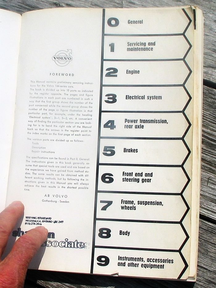 Miscellaneous - Factory Service Manual for 144 -  '66 to'74 - Used - All Years Volvo All Models - Caledon Village, ON L7K1E8, Canada