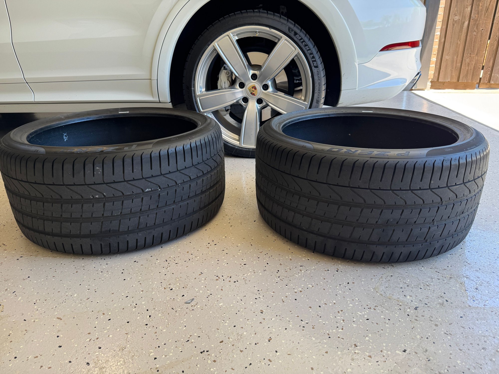 7/32nd Tread, appx 80% from new.  N0 models, 220 treadwear designation.  July 2024 born on date.  107Y.  No patches or issues.  Only reason why Im selling is the front wore out much faster and wanted to try Michelins in a full set.  