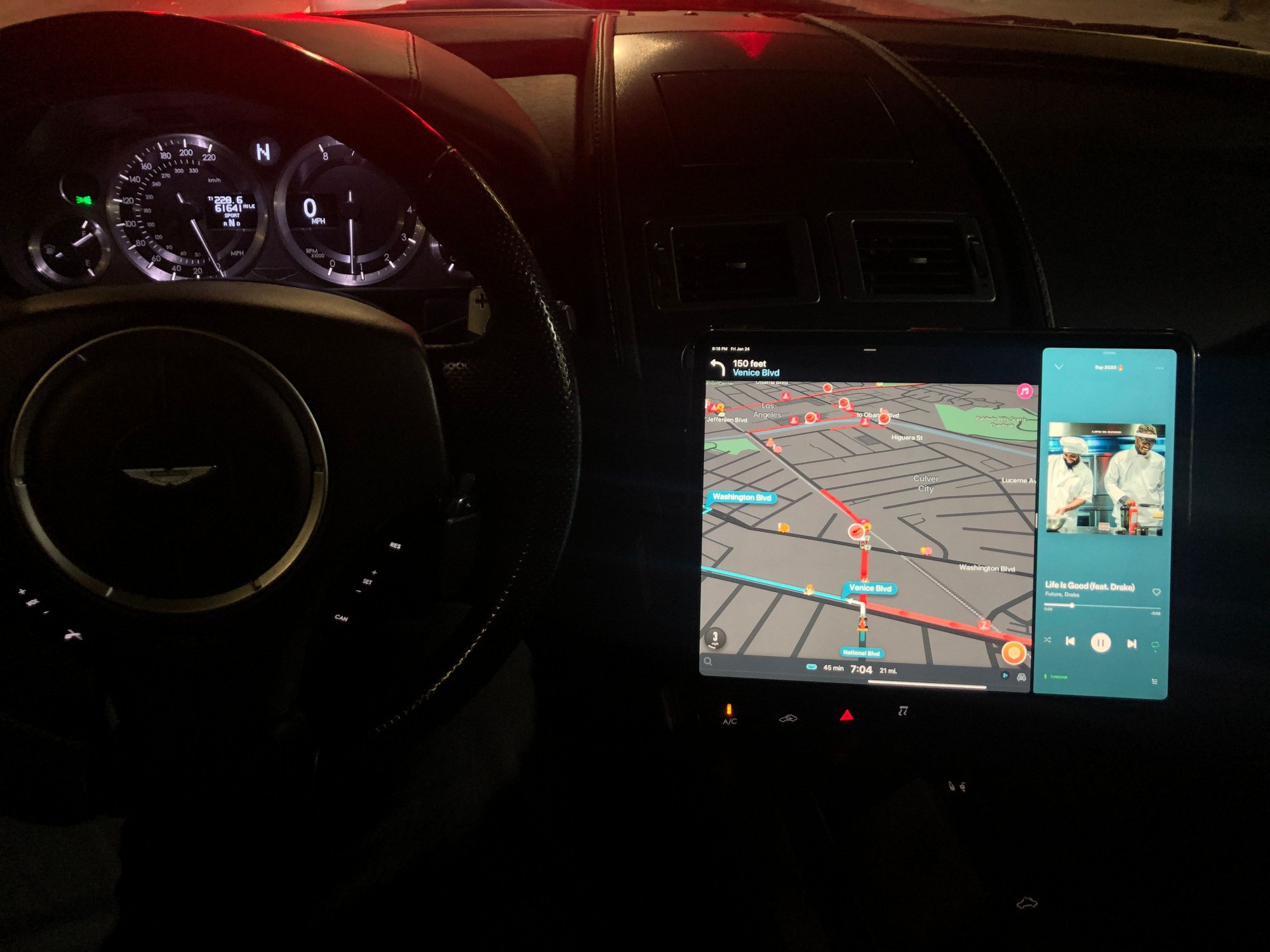 Here is my ipad in car solution. works REALLY well!