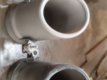 Sandblasted exhaust tips