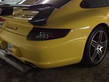 CF aero wing with smoked LED tail lights
