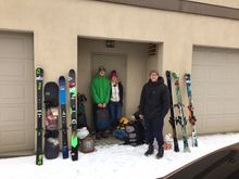 Pulling into Revelstoke - I think my family is smiling because they are so happy to get out of the car.  All of our gear for 2 weeks fit in the PTT and we became expert packers by the end of the trip
