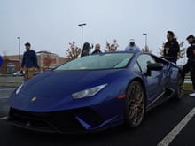 Gorgeous Lamborghini Huracan Performante at Cars & Coffee Dunkin Donuts in Dulles, Virginia today. What an amazing spec to look at! The owner picked up this beauty a week ago. Congratulations to him! Thanks to Chris Clark.