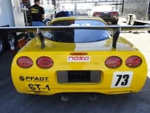 Rear of C5 Corvette ST-1 class racecar.