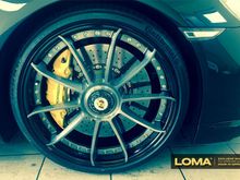 PORSCHE 991 TURBO S WITH 21″ ALLOY RIMS BY LOMA WHEELS