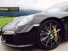PORSCHE 991 TURBO S WITH 21″ FORGED RIMS BY LOMA WHEELS