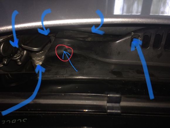 The red dot is amazing, actually allows water to drip / flood the fuse box lid !! - how ridiculous?