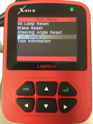 If in Chinese, scroll down to second to last item and press green return button.