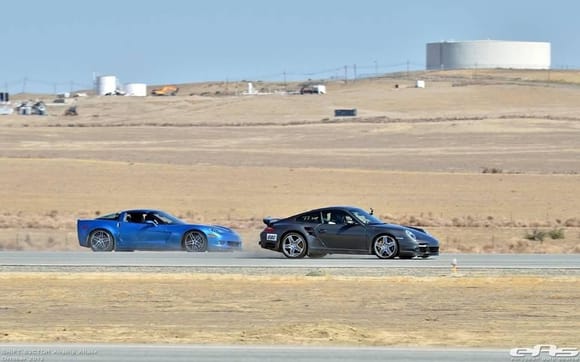 Coalinga 1/2 mile, beating a Vette that stated 600+ to the wheels