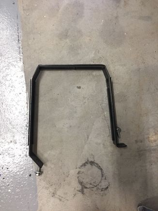 Bracket mount removed, notice the left lower corner is angled, this is the front mount bolt location