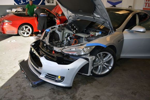 2013 Tesla Model S Parking Senor System by Rydeen Mobile Electronics Installed at Al &amp; Eds Marina Del Rey