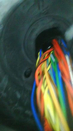 Poor quality scope photo of firewall grommet and nipple, '06 LHD DB9 Volante