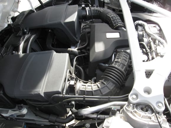 DB11 twin-turbo engine compartment