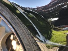Minor dent passenger side wheel well.