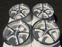 18' inch white and silver rims, 5 lug,