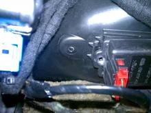 Blower motor resistor. Remove part, then pinch plug, gently work loose. Put plug in new resistor. Slide right side in place, screw holding screw back in.