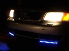 Custom LED light bars in the lower vent. Courtesy to ImTheDevil for the idea and bulletproof instructions.