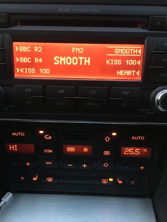 Hi I’m new to this forum and hoping someone can help? As you can see in the picture all is ok with the radio but the back lights don't work anymore, I can’t find anything in the manual to help? The radio works fine other than that. I have a 2008 A4 2.0L S-Line cabriolet. Many Thanks  