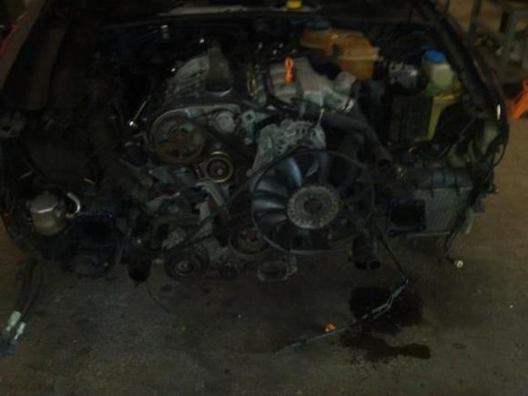 Front bumper off, ready to 
dig-in"