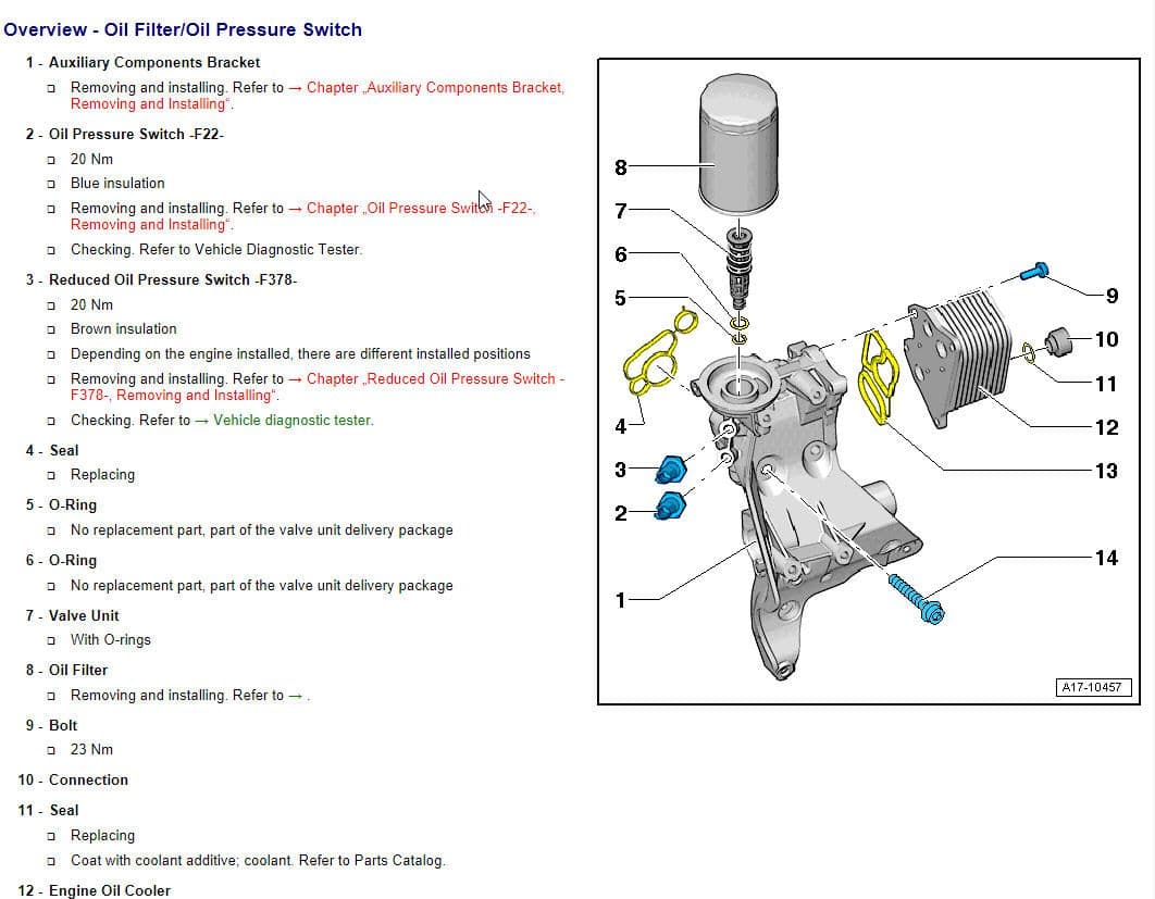 2012 Q5 2.0T Oil Pressure switch? - Help needed asap - AudiWorld Forums