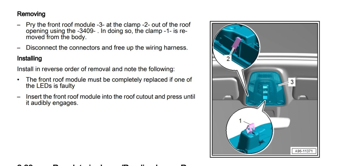 Anyone know how to remove overhead console? AudiWorld Forums