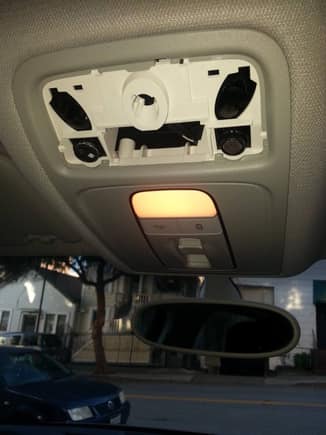 Put the microphone in the stock space in the headliner.
