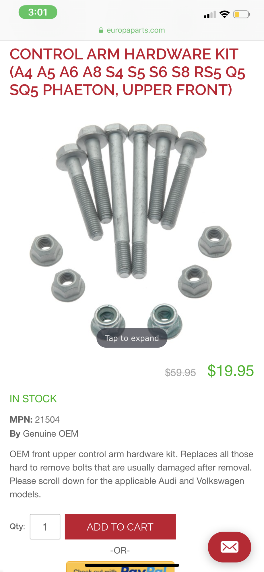 Control arm pinch bolt size? AudiWorld Forums