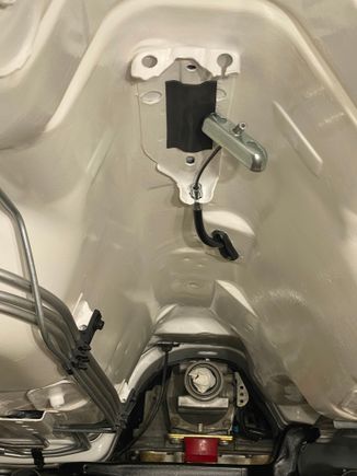 New AC Delco emergency brake cable installed. The two separate cables that are new AC Delco cables as well won’t be installed till I get the Rearend installed.